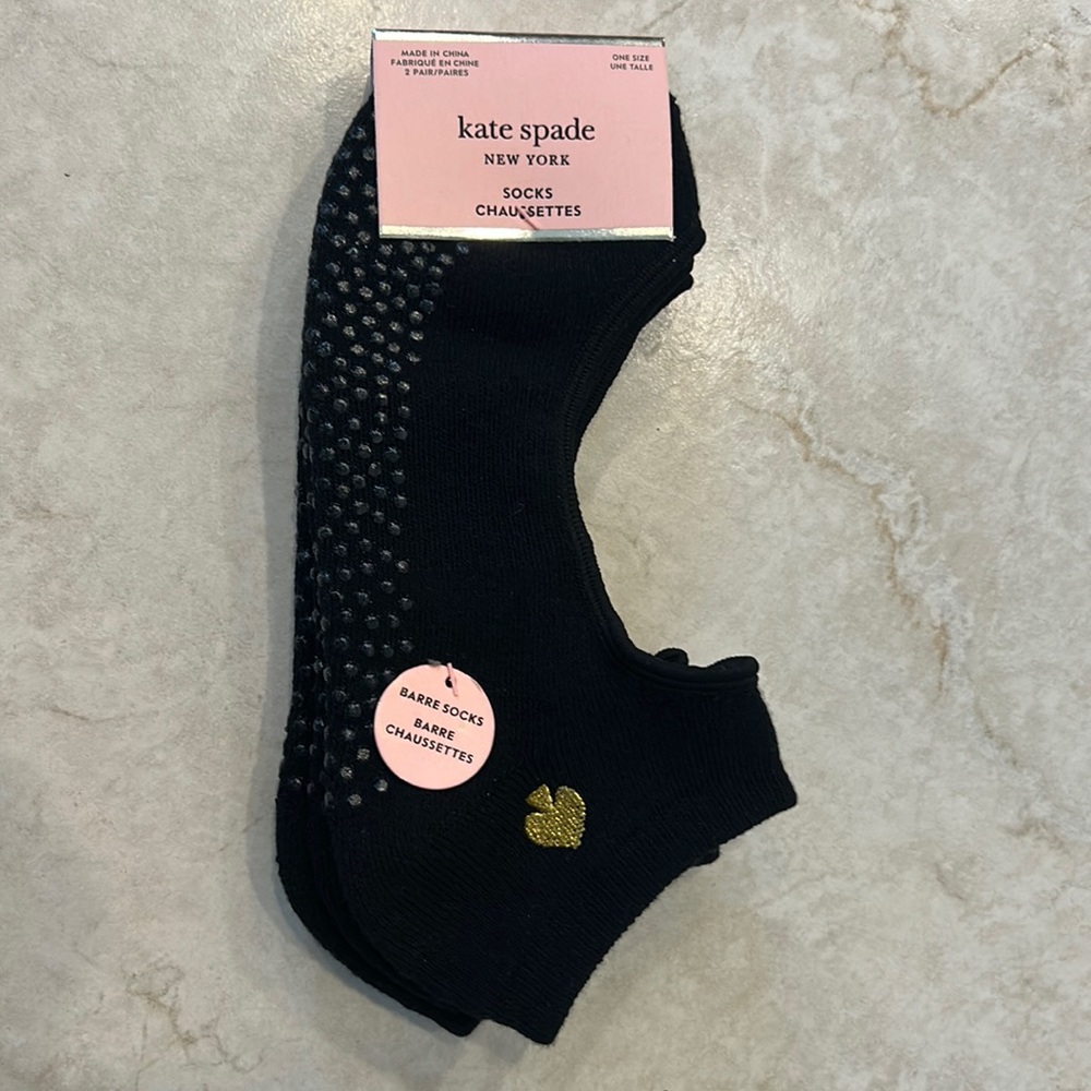 NWT womens Kate Spade Bare Socks 2 pack, One Size
